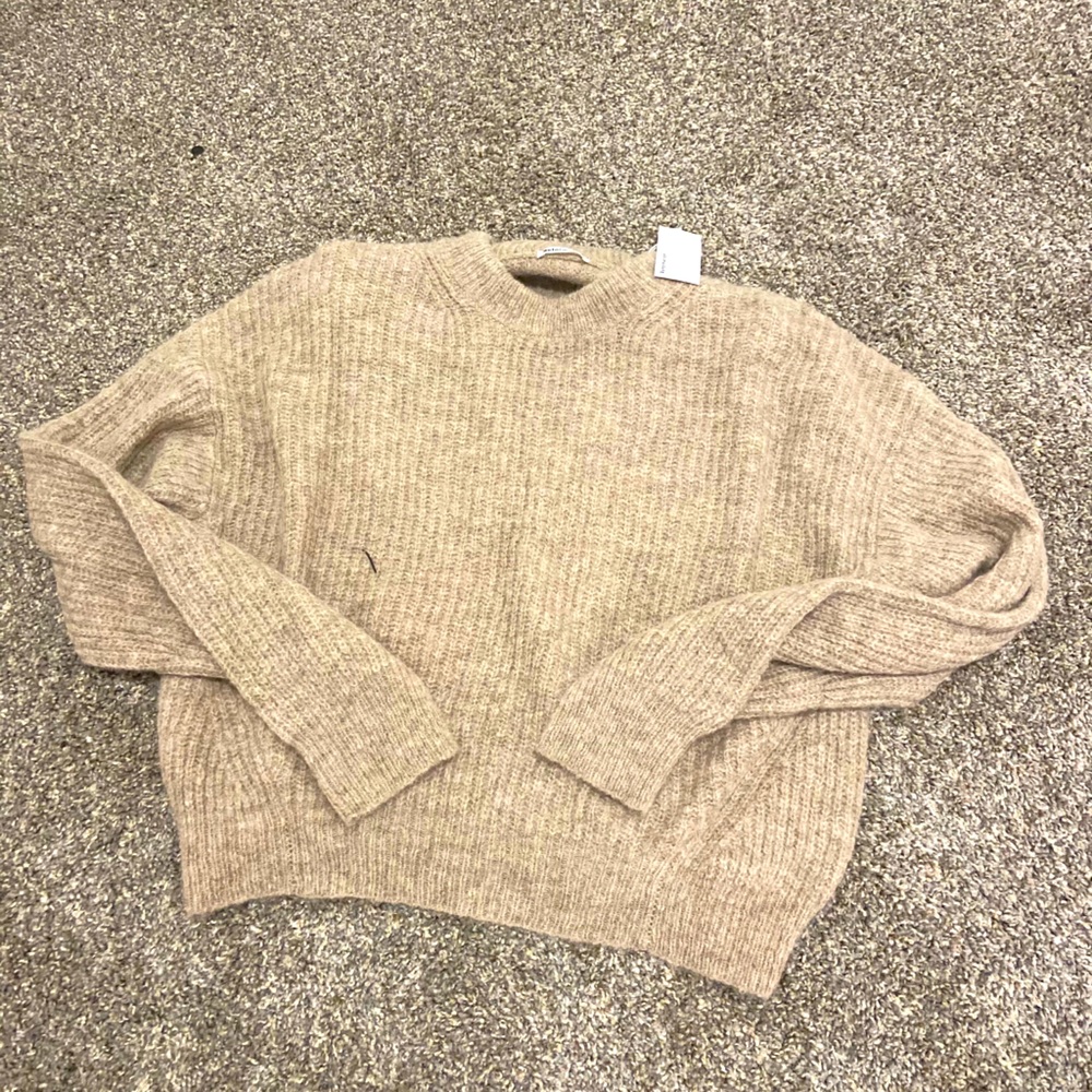 NWT Reformation Finn Oatmeal Alpaca Blend Sweater